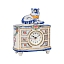 Часы Комод (подглазурные цветные краски, кобальт) Гжельский фарфоровый завод
