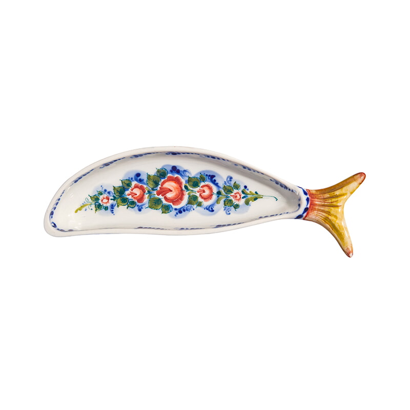 Икорница (подглазурные цветные краски, кобальт) Гжельский фарфоровый завод