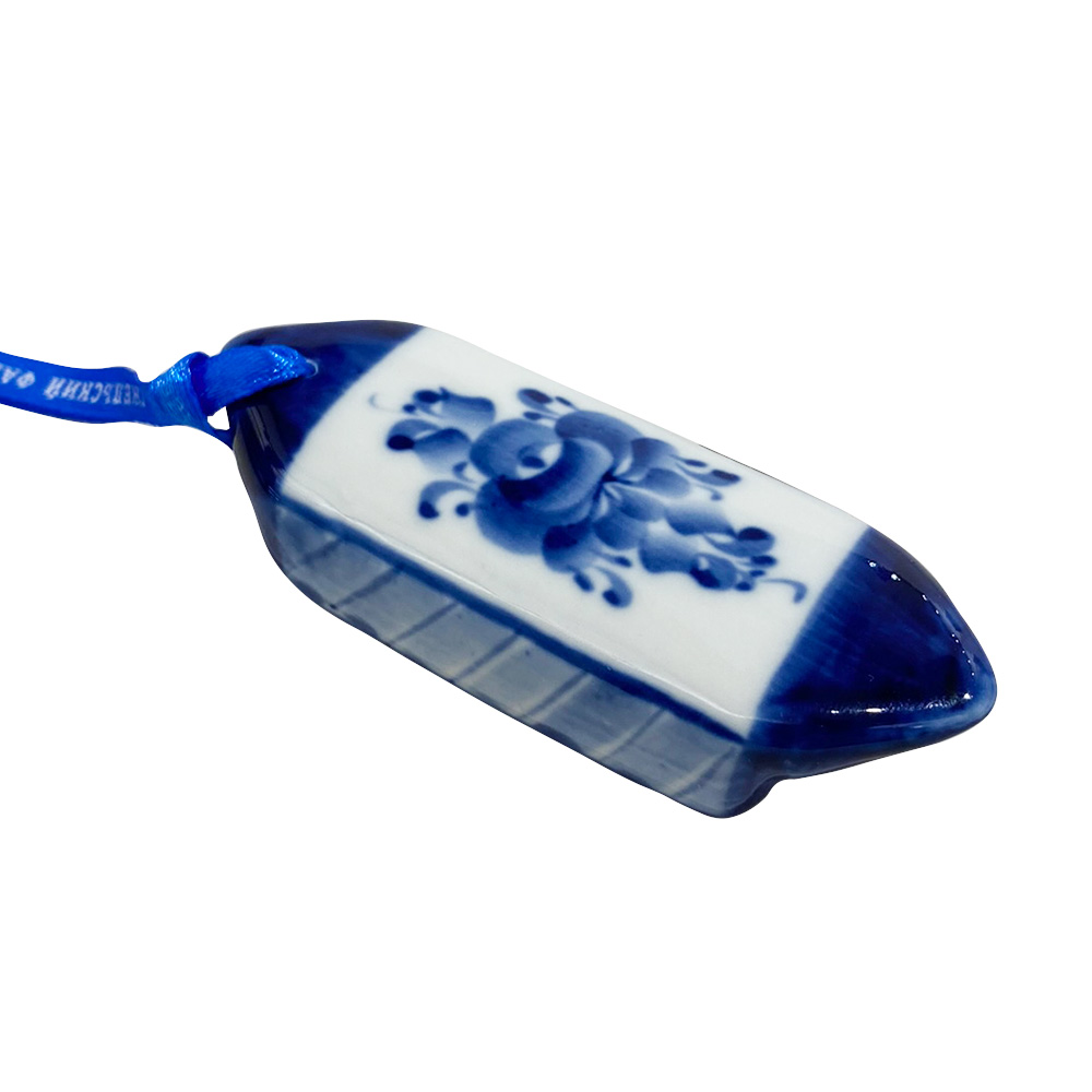 Елочная игрушка Конфетка Гжельский фарфоровый завод