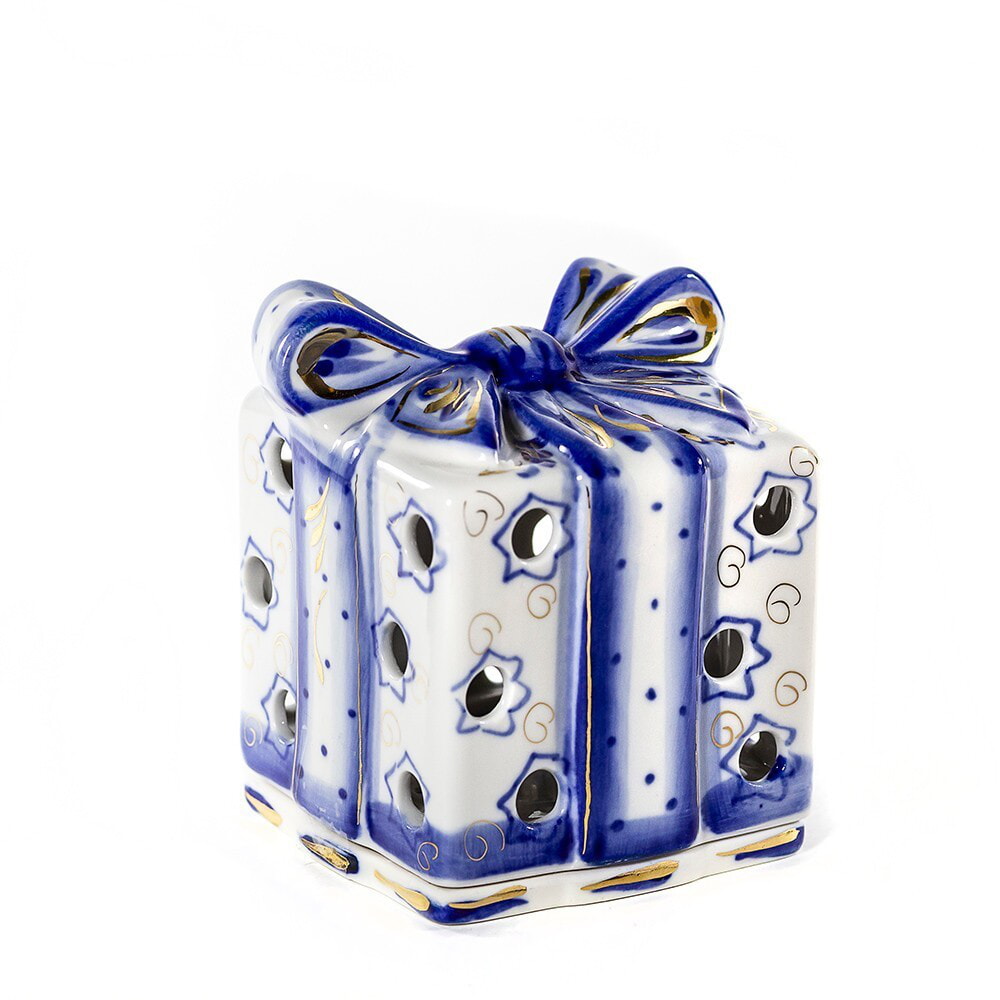 Сувенир Подарок с подсветкой золото Гжельский фарфоровый завод