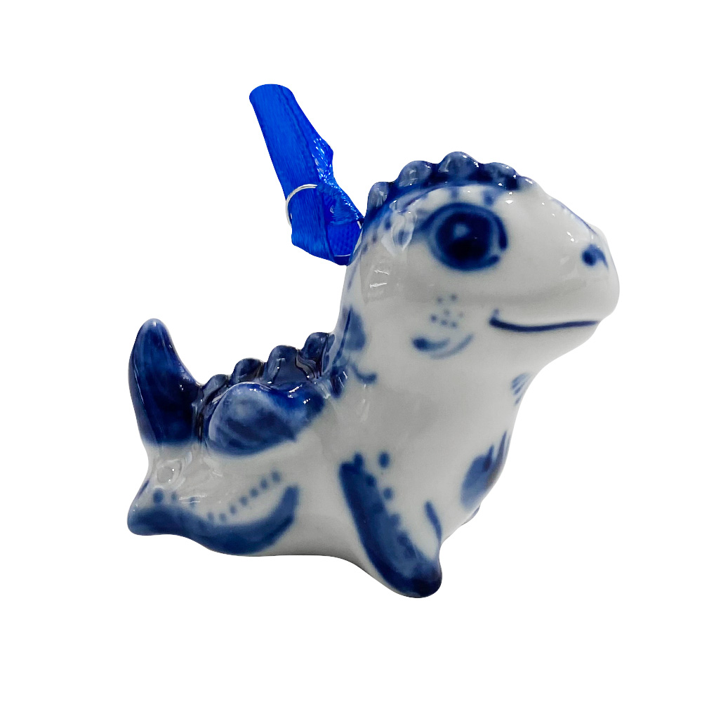 Елочная игрушка Дракончик мини Гжельский фарфоровый завод