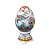 Яйцо малое Подарочное в цветной росписи Косихиной с птицей Гжельский фарфоровый завод