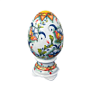 Яйцо малое Подарочное в цветной росписи Косихиной Райский сад 2 Гжельский фарфоровый завод