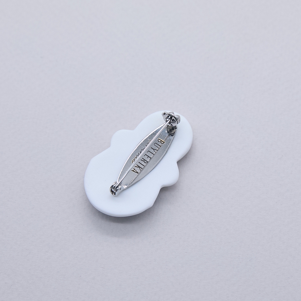 Брошь Неваляшка роспись ягодки в платине из коллекции ГФЗ &amp;amp; Buylerika Ceramic Гжельский фарфоровый завод