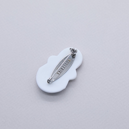 Брошь Неваляшка роспись ягодки в платине из коллекции ГФЗ &amp; Buylerika Ceramic Гжельский фарфоровый завод