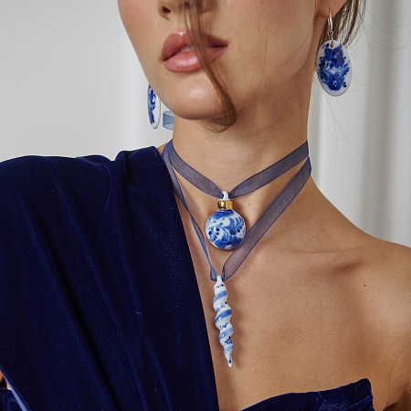 Кулон Шарик из коллекции ГФЗ &amp; Berta Muzis Гжельский фарфоровый завод