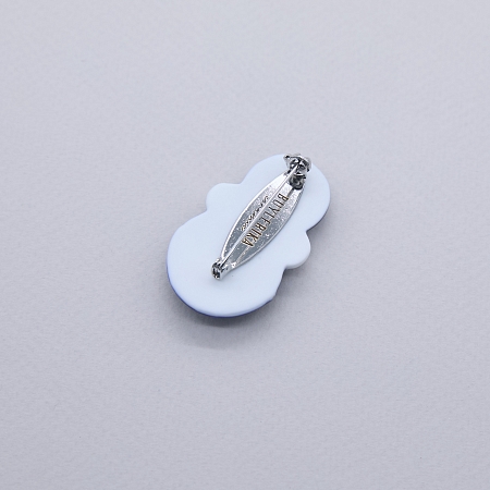 Брошь Неваляшка роспись фэнтази в платине из коллекции ГФЗ &amp; Buylerika Ceramic Гжельский фарфоровый завод