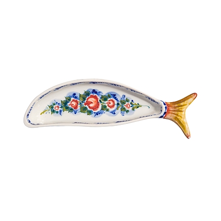 Икорница (подглазурные цветные краски, кобальт) Гжельский фарфоровый завод