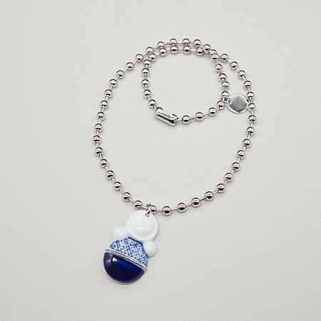 Кулон Неваляшка роспись свитер в платине из коллекции ГФЗ &amp; Buylerika Ceramic Гжельский фарфоровый завод