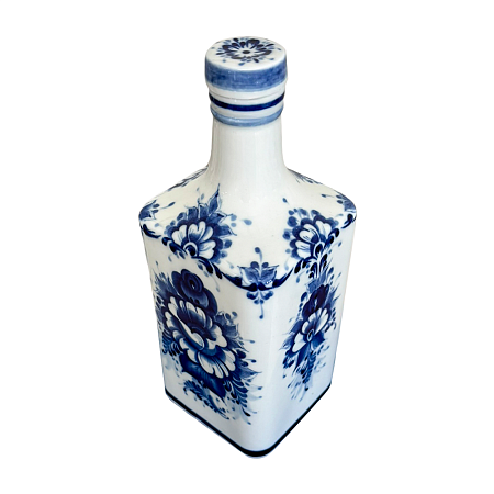 Штоф Классический в росписи Исакиной 700 мл. Гжельский фарфоровый завод