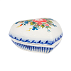 Шкатулка Сердце (подглазурные цветные краски, кобальт) Гжельский фарфоровый завод